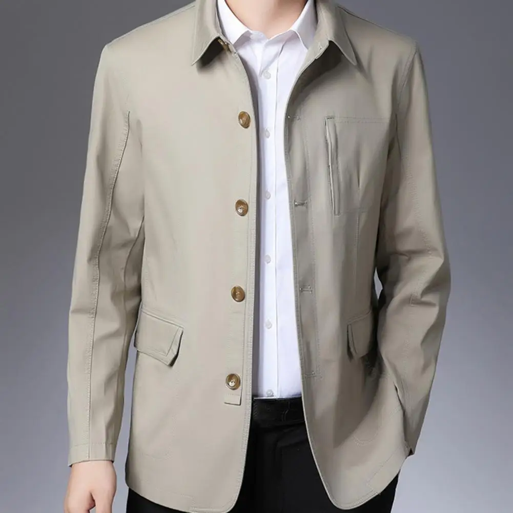 

Куртка мужская с отложным воротником, рубашка свободного покроя, мягкая, с карманами, повседневная одежда, весна-осень