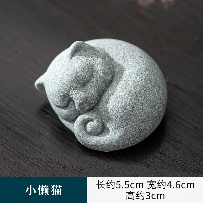 

Китайский милый и забавный чай с кошкой, украшение с животными для чайной комнаты, чайный столик, чайная церемония, маленькое украшение