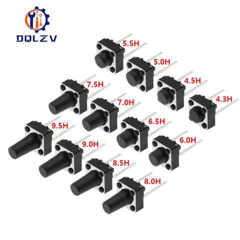 Тактовые кнопки переключателя DQLZV медные 12В 2контактные  DIP2 SMD