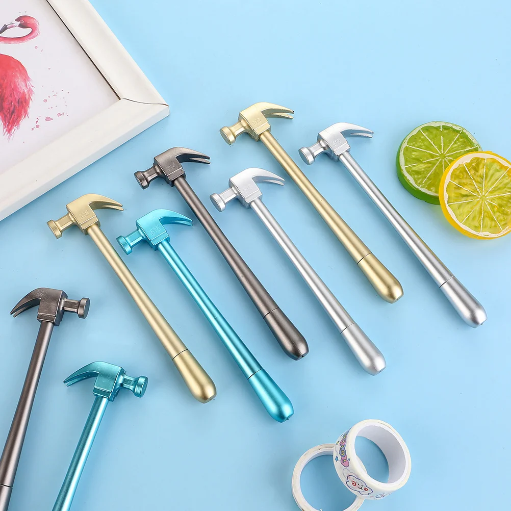 

12pcs Hammer Shaped Pen Gel Ink Pens Writing Pens Student Writing Pens Kids School Awards