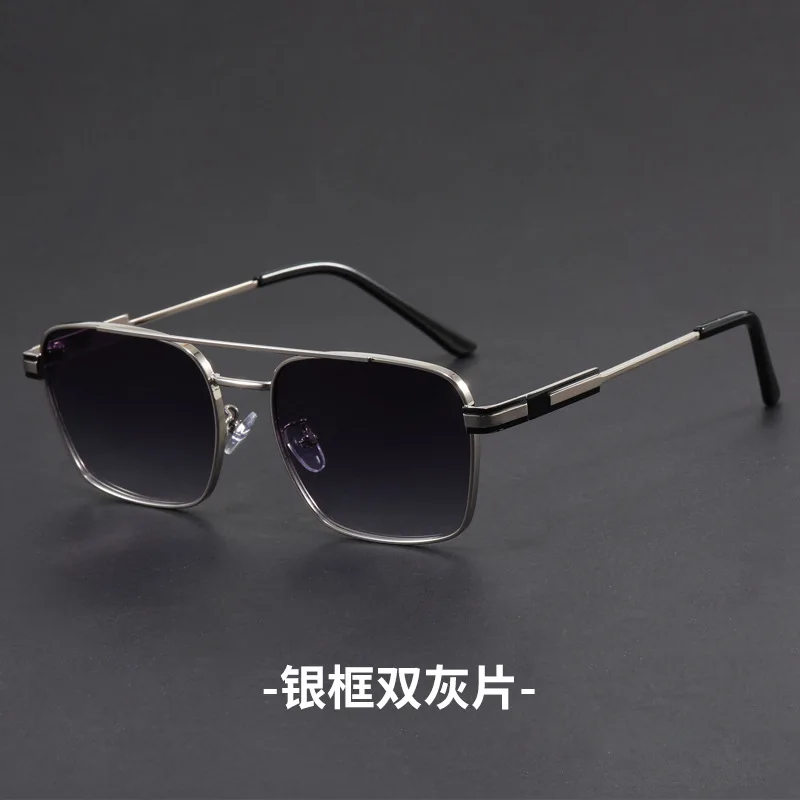 Новые модные квадратные солнцезащитные очки с двойным лучом для женщин и мужчин