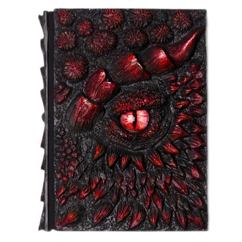 

1pcs A5 Notebook Vintage Dragon Embossed 3D Dragon Relief Diary Book Handmade Magic Resin Cover Notebook Hand Account Book