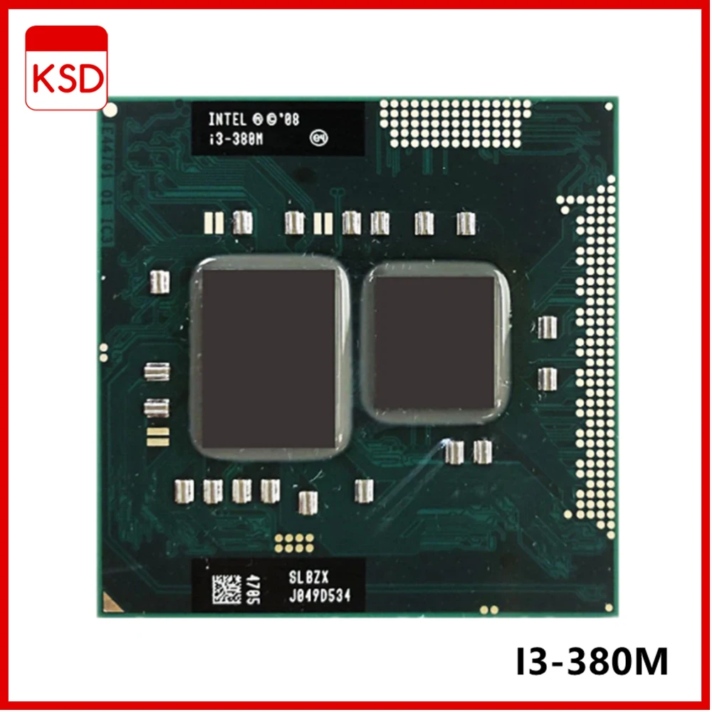 

Intel Core i3-380M i3 380M SLBZX 2.5 GHz Dual-Core Quad-Thread CPU Processor 3W 35W Socket G1 / rPGA988A