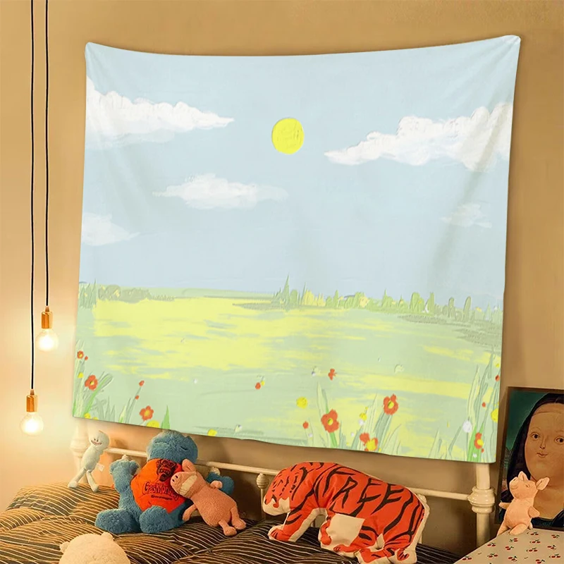 

Настенный гобелен, украшение для комнаты, картина маслом, гобелены, украшения для дома, подголовники, декор для спальни, кавайное искусство