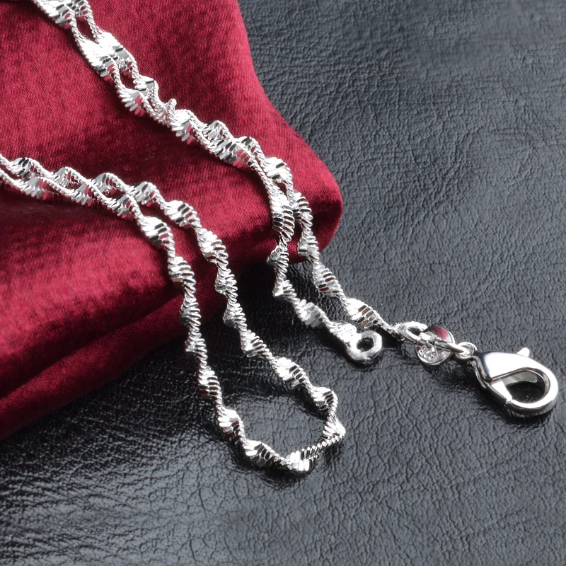 

YANHUI High Quality Genuine Original Tibetan Silver S925 Double Layer Water-wave Chain Necklace Women Chokers Jewelry N194