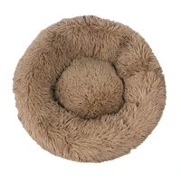 faux fur super soft washable cushion fluffy cat bed pet plush round eco friendly sofa luxury dog bed