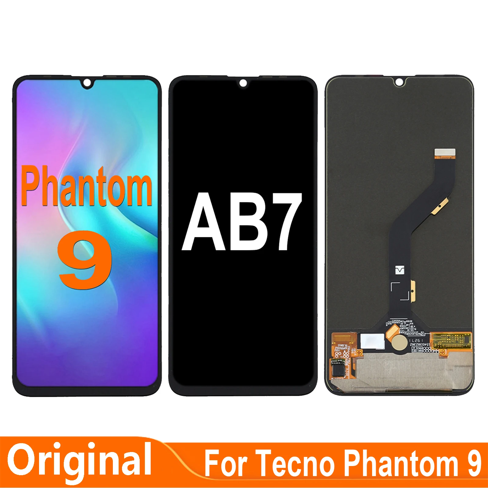 Оригинальный AMOLED 6,39 'для Tecno Phantom 9, ЖК-дисплей кодирующий преобразователь сенсорного экрана в сборе для Tecno Phantom9 AB7 LCD Оригинальный AMOLED 6,39 'для Tecno Phantom 9, ЖК-дисплей кодирующий преобразователь сенсорного экрана в сборе для Tecno Phantom9 AB7 LCD