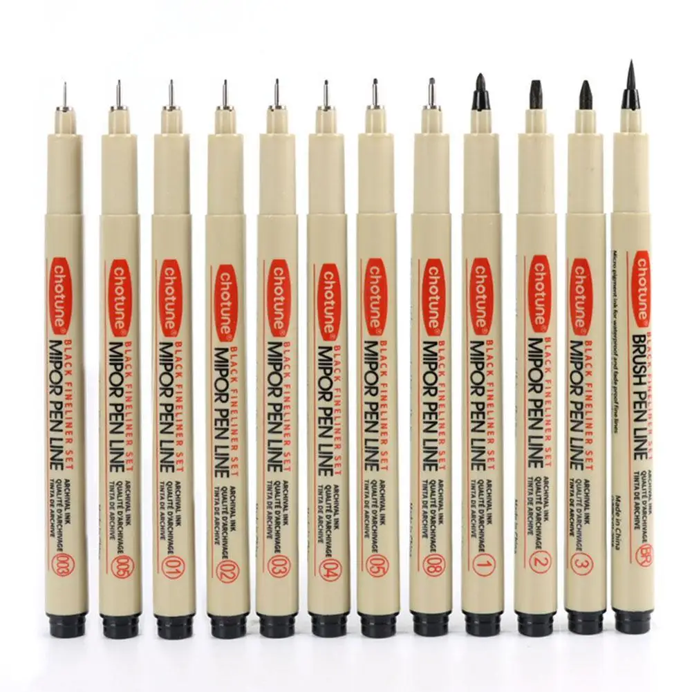 

Ручка-игла для рисования и эскизов, ручка-игла для рисования, пигментный крючок, ручка для линии, быстросохнущая Водонепроницаемая кисть для рисования