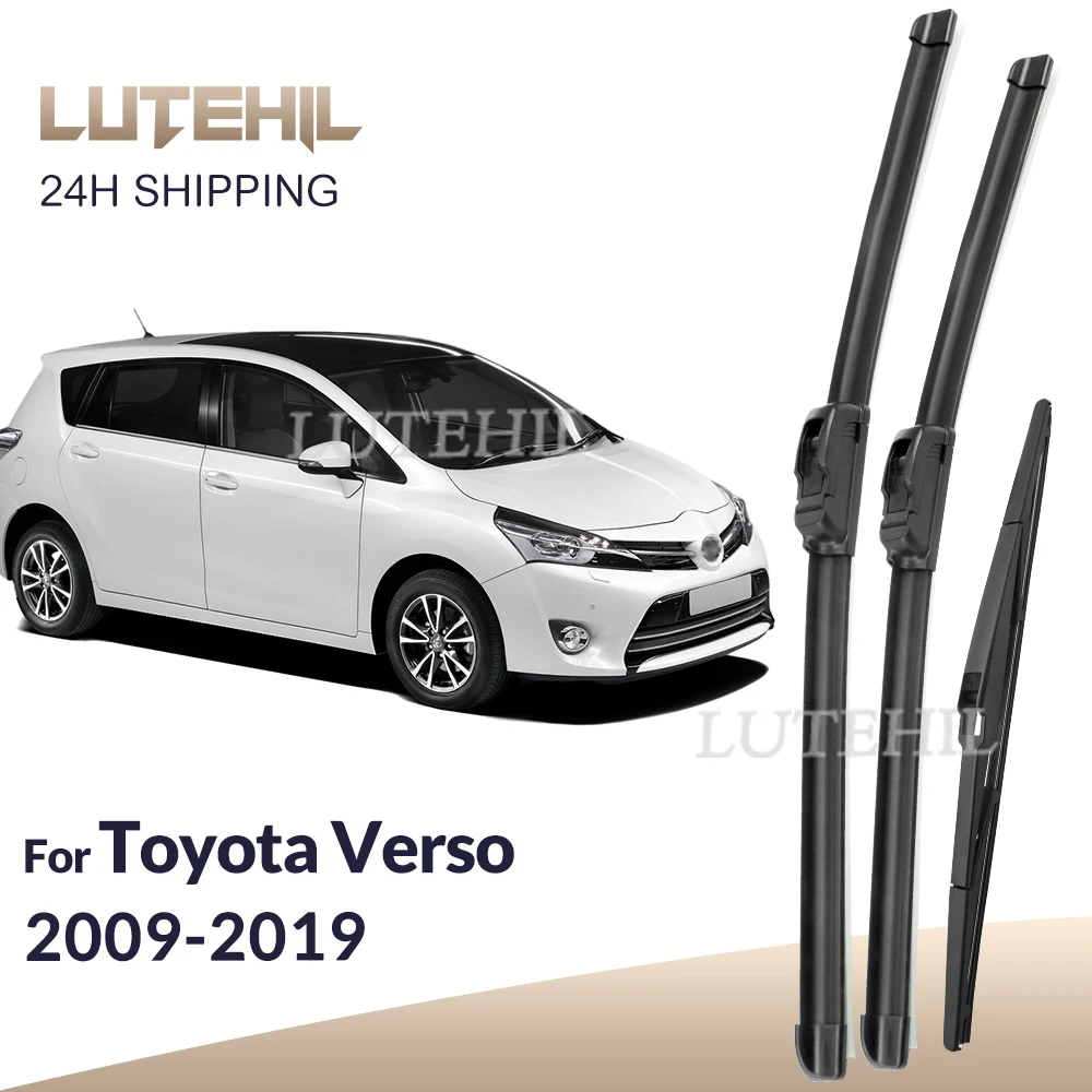 

Для Toyota Verso 2009-2019 2010 2011 2012 2013 стеклоочиститель передние и задние щетки стеклоочистителя лобовое стекло щетки для окон 26 "+ 16" + 12"