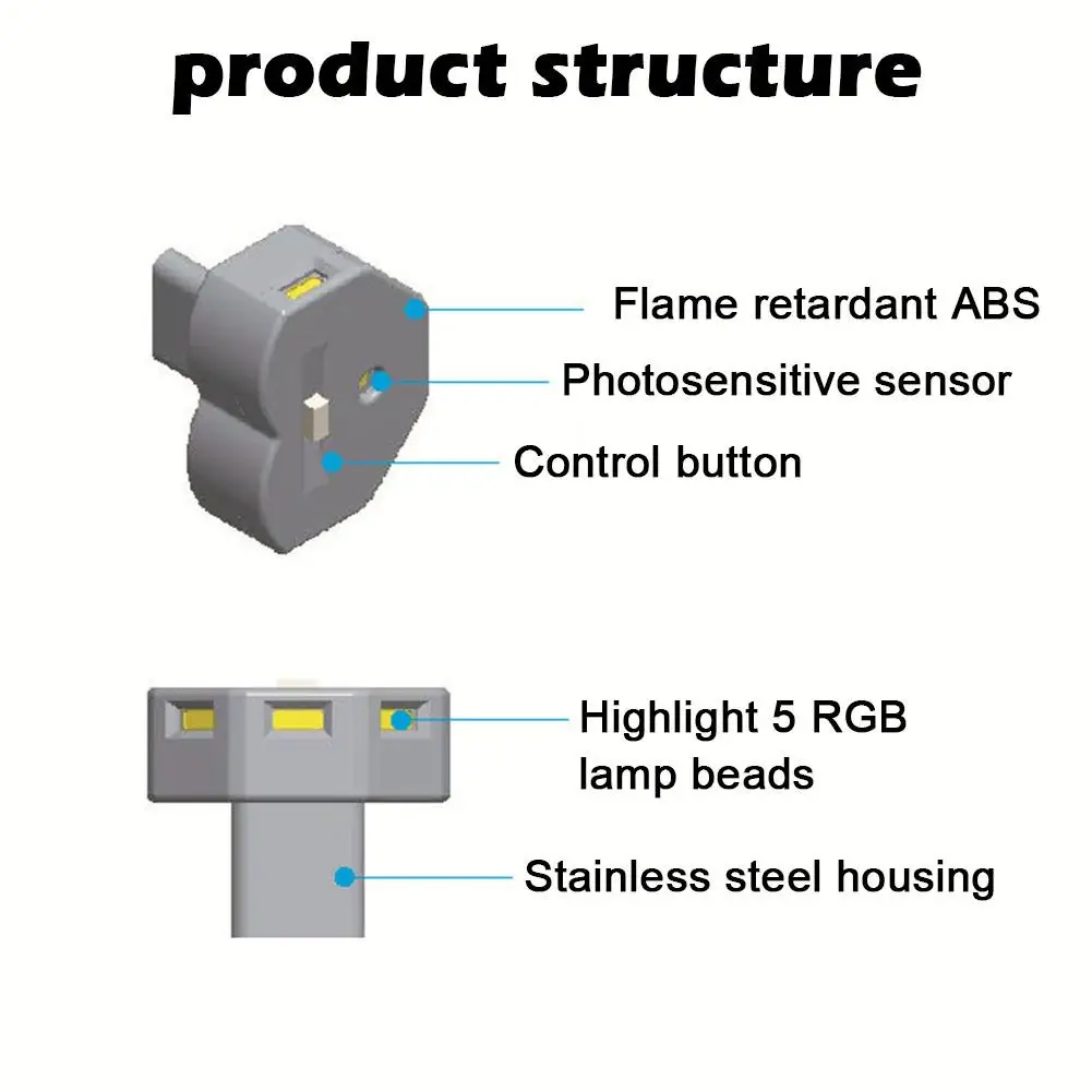 Портативный внешний аккумулятор USB Type C 8 цветовых режимов 5 В 0 08 Вт