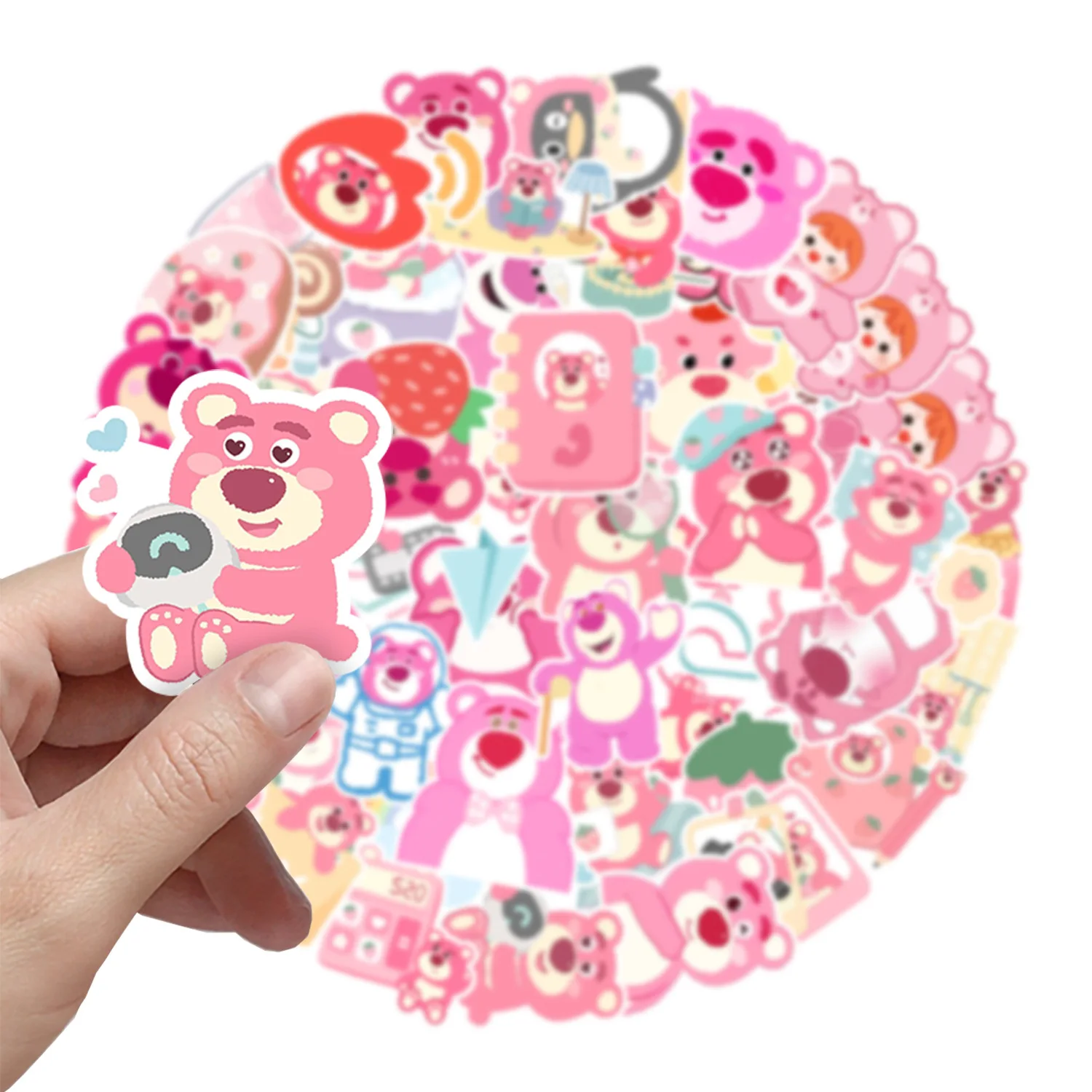 

50/100pcs Disney cartoon Lotso Bear Sticker Decals DIY Laptop Phone Guitar Luggage Bottles Waterproof Sticker Kid Gift Toy