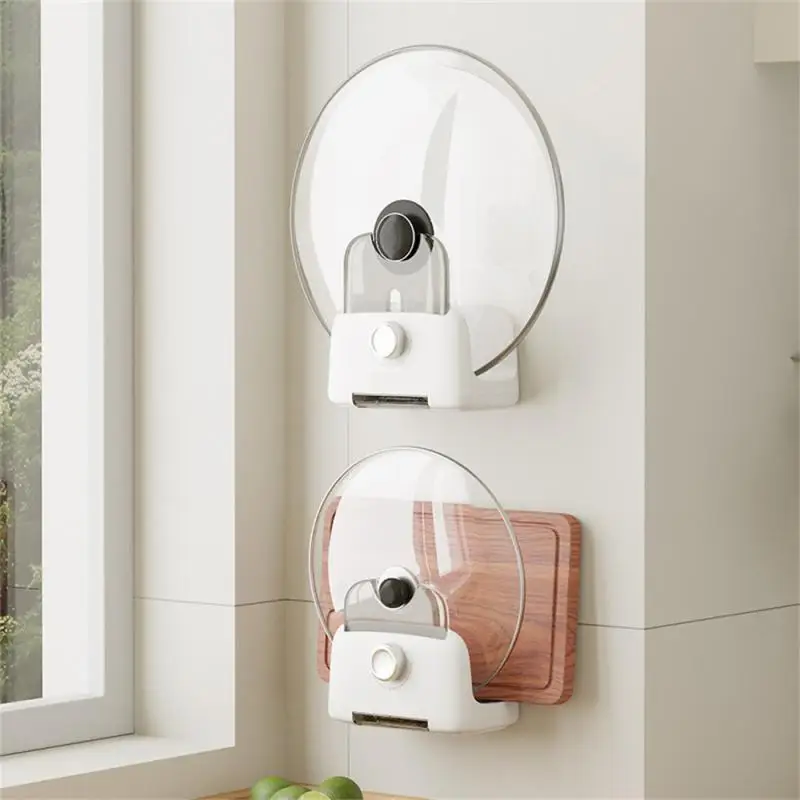 

Pot Cover Rack Adjustable Multifunctional Non Perforated Kitchen Storage Supplies Wall Mounted Wall-mounted Storage Rack