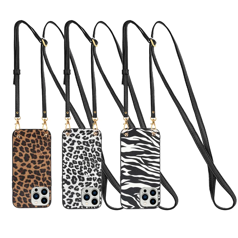 Модные чехлы с ремешком на шею и шнурком леопардовым принтом зебры для XiaoMi Redmi K50