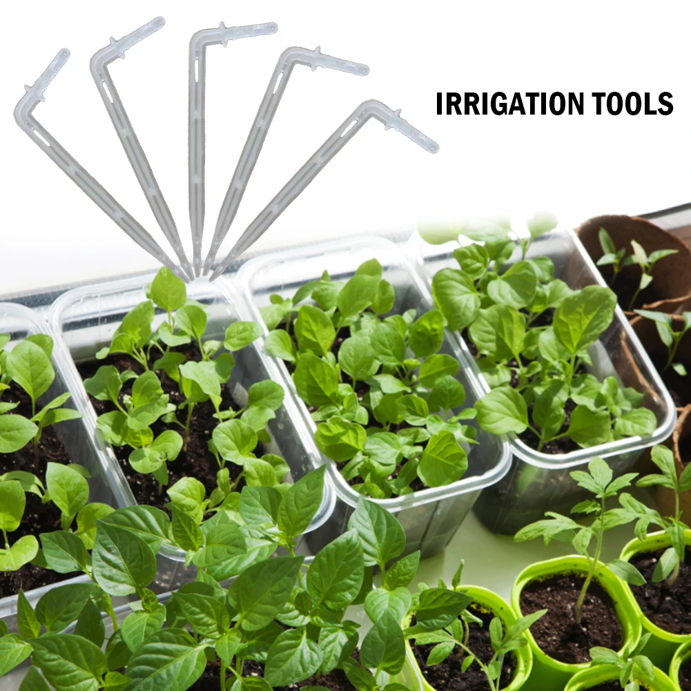 

50pcs Drip Emitter for 4/7 Hose Drip Sprinkler Plastic Water Saving Irrigation Fittings Gardening Tools for Seedling Cultivation