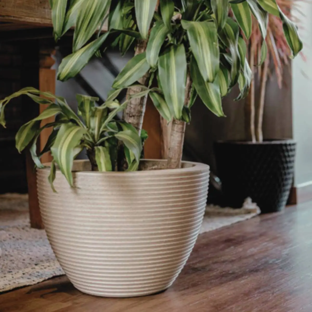 Низкие овальные вазы Riscatto 30 (32L) цветной гранит