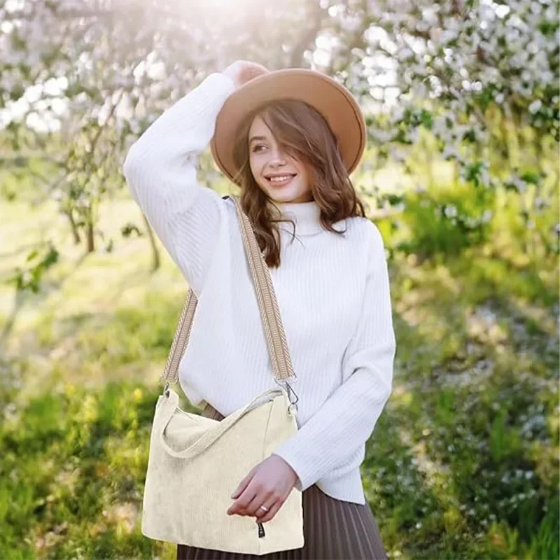 Женская большая сумка e-TW13 сумка-мессенджер на молнии с карманами сумка-хобо для