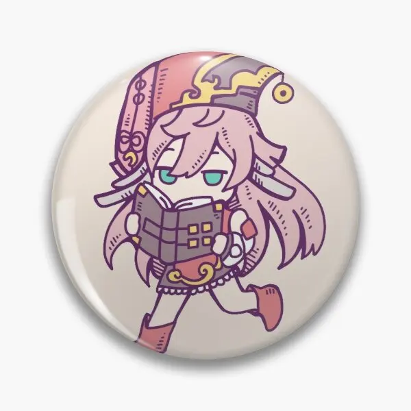 

Мягкая булавка для кнопки Genshin Impact Chibi Yanfei, модный подарок на воротник, Женский значок, украшение для одежды и шляпы, милые украшения, булавка ...