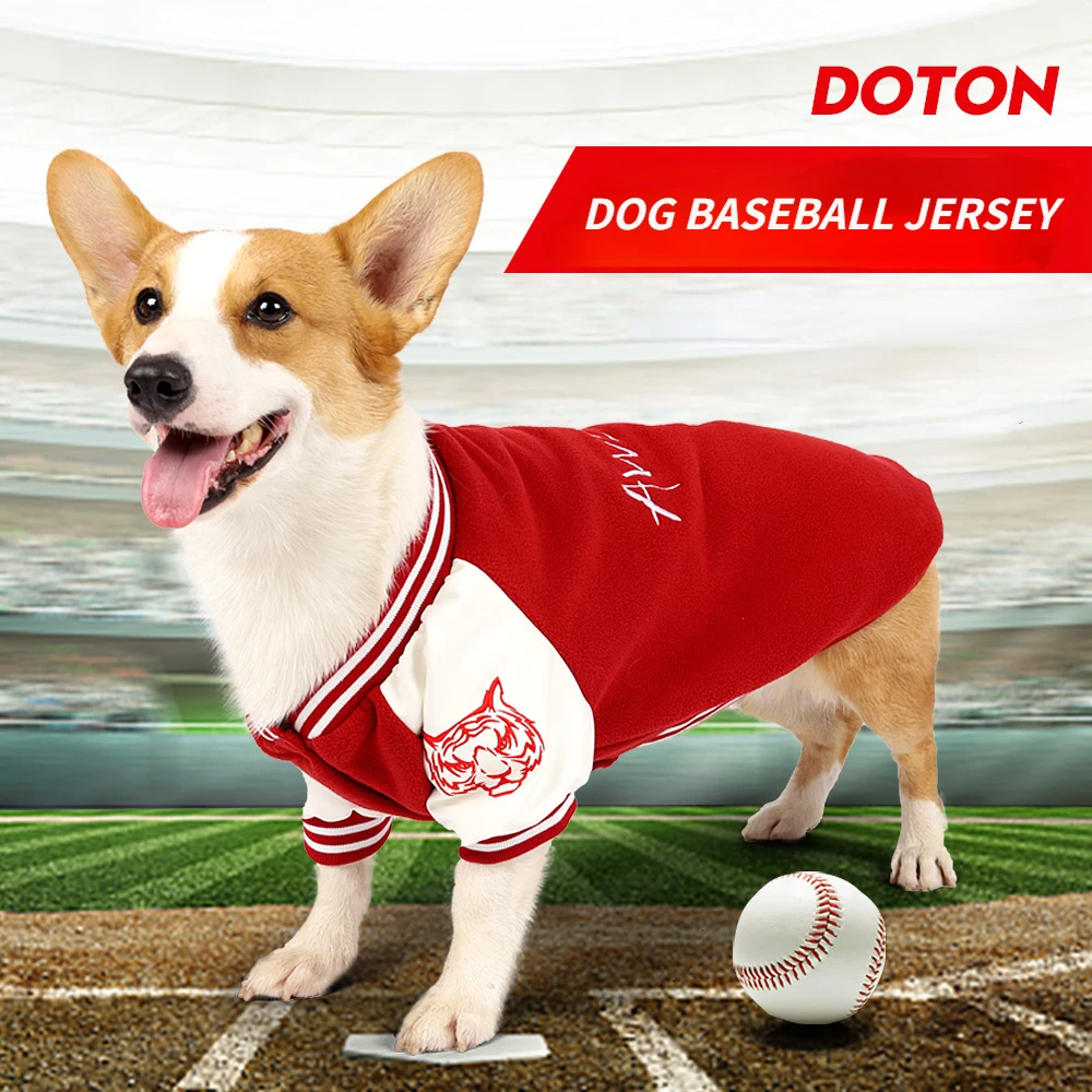 

Одежда для собак, осенне-зимний бейсбольный свитер для маленьких и средних собак, одежда корги, спортивная одежда для домашних животных, теп...