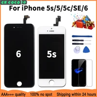 aaa quality lcd display for iphone 5 5s 5c lcd module with touch digitizer assembly replacement for iphone 6 se no dead pixel