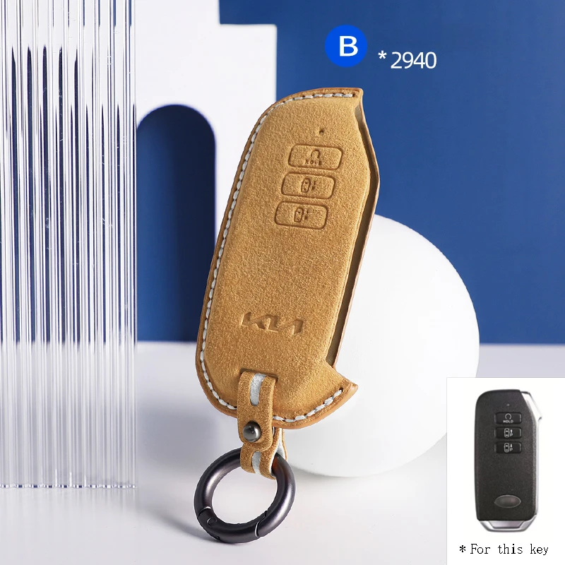 

Для Kia 2023 Niro Hybrid 2022 Sportage 2021 K5 Sorento MQ4 Ev6 Seltos Sorento 7 кнопочный замшевый автомобильный брелок для Kia