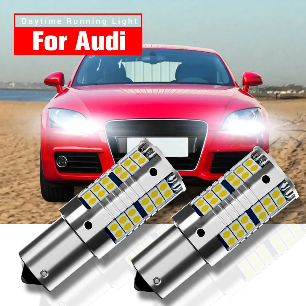 

2pcs P21W BA15S 1156 LED Daytime Running Light Canbus No Error DRL Bulb Lamp For Audi A3 8P A4 B7 A6 C6 A8 4E Q7 TT 8J 2006-2011