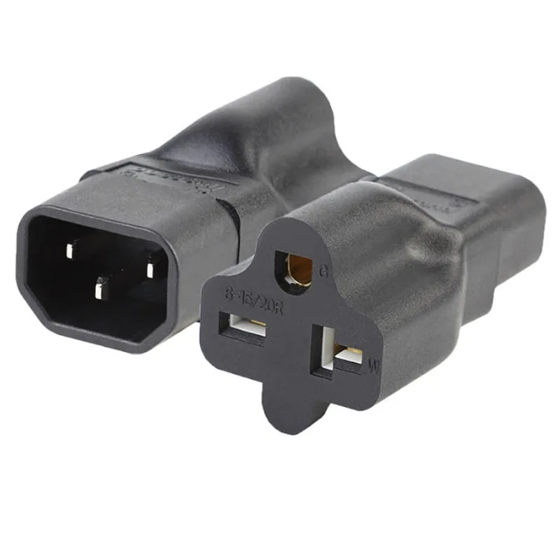 Черный разъем питания 15A/20A 250V US 6-15R 6-20R к серверу IEC320-C14 PDU конвертер розетки