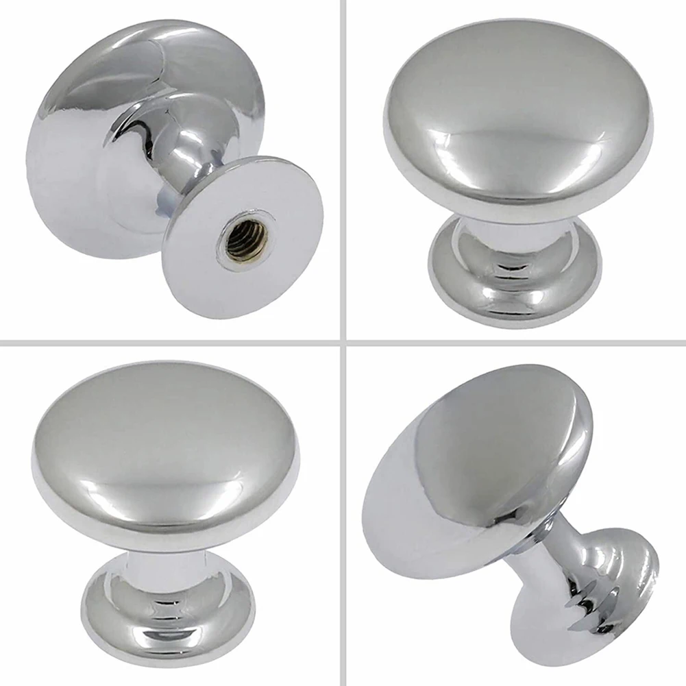 

4 Pcs Silver Aluminum Alloy Door Knobs Handles Cupboard Drawer Cabinet Kitchen Wardrobe Drawer Pulls Furniture Hardware
