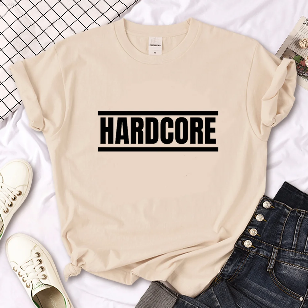 

Hardcore Tee women graphic manga summer tshirt female y2k anime funny clothes
