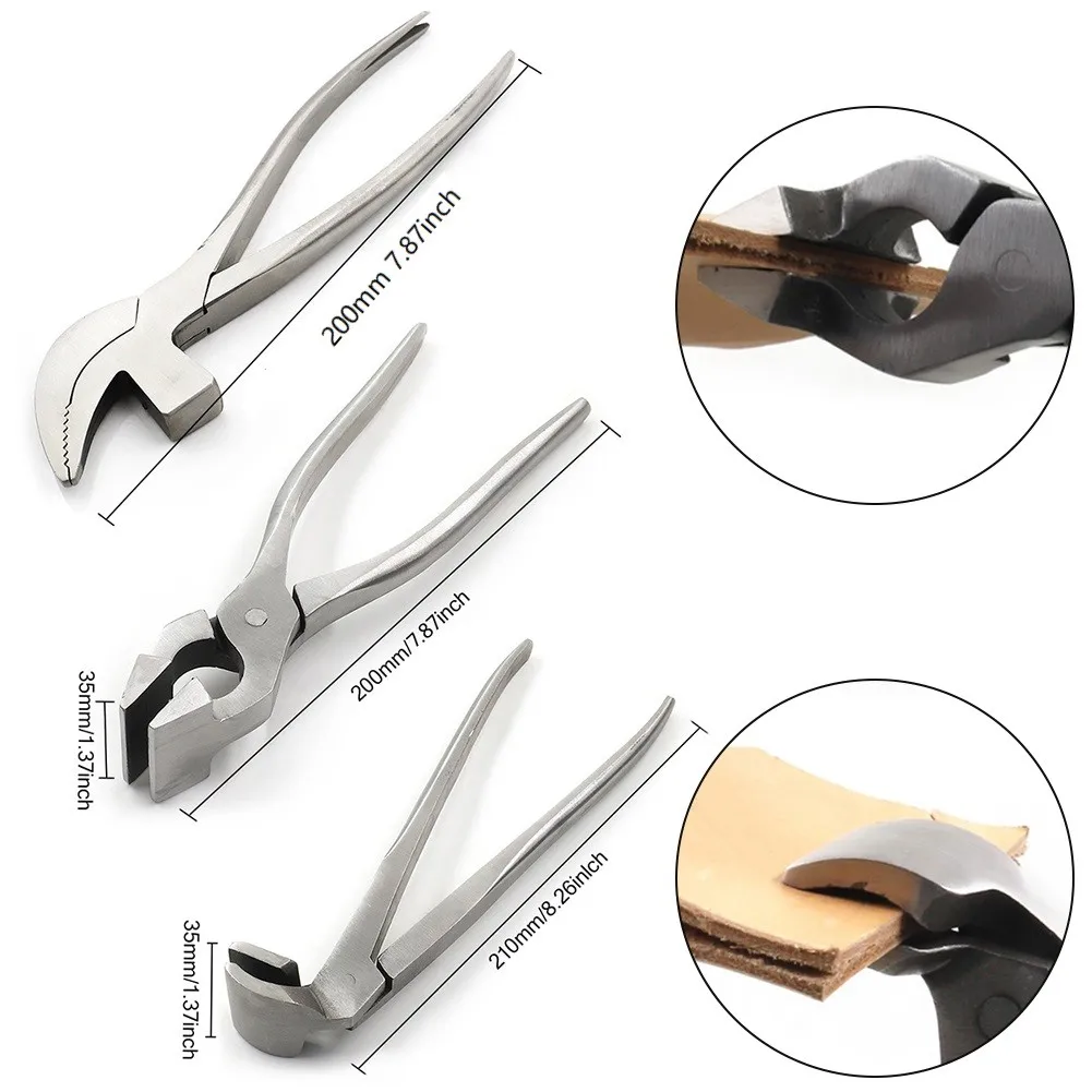 

Leather Plier Stainless Steel Straight Clamp/Bending/Beak Pliers For Leather Making Flatten Leather Hand Tool