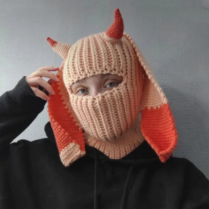 

Rabbit Ears Balaclava Funny Balaclava Halloween Balaclava Long Bunny Ears Hat Beanie Hat Cute Bunny Hat Rabbit Ears Hat