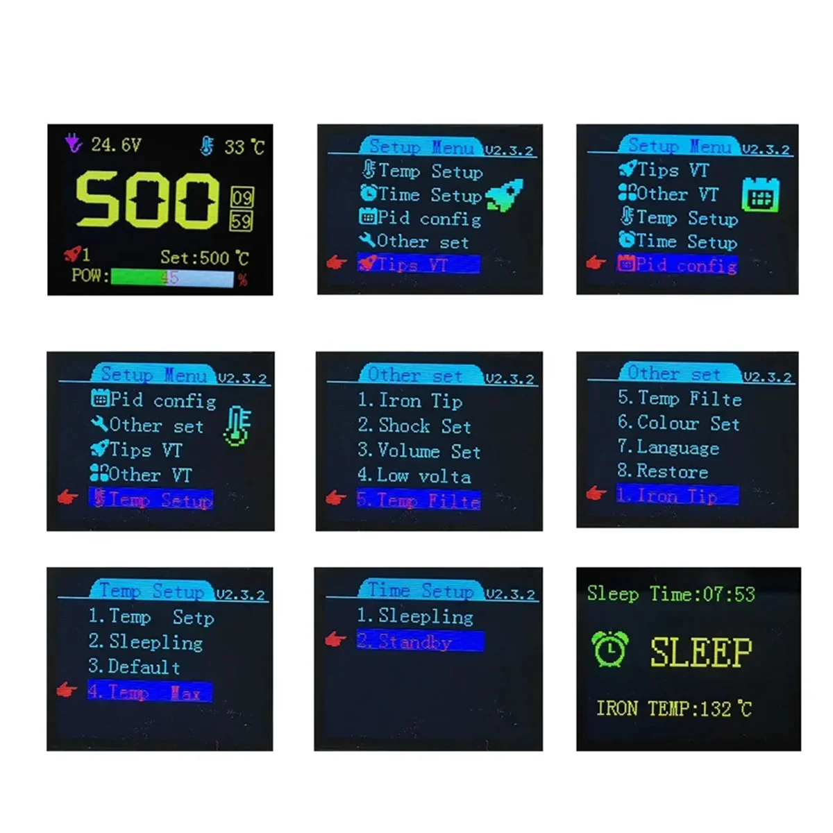 Плата контроллера T12 V2.3 C210 STC чип паяльная станция железные наконечники 1