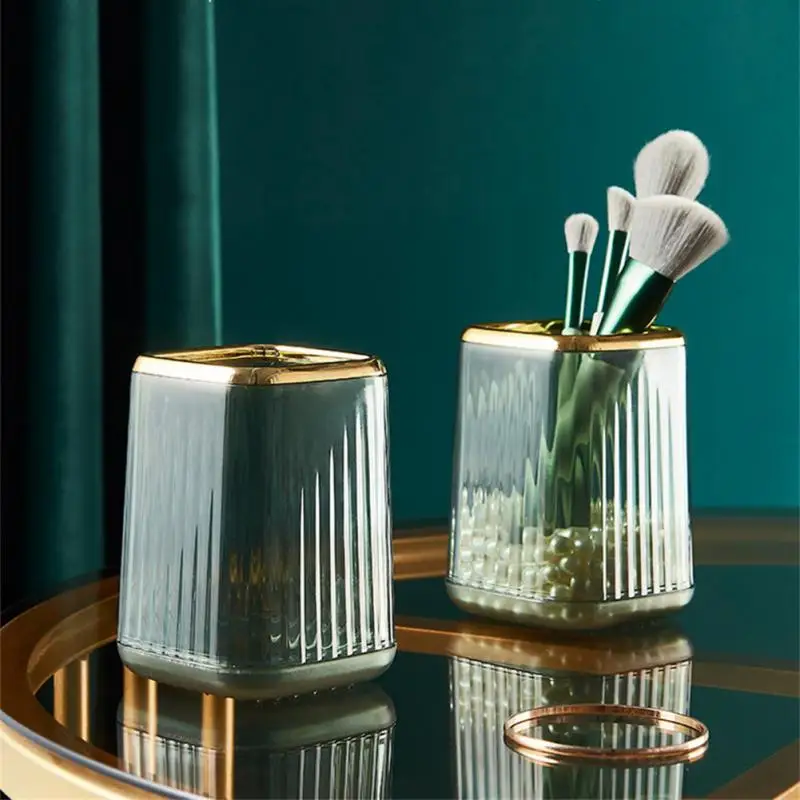 

Makeup Organizers Anti Fall Durable Light Luxury Green Household Accessories Pen Container Lipstick Sundries Holder Thickened