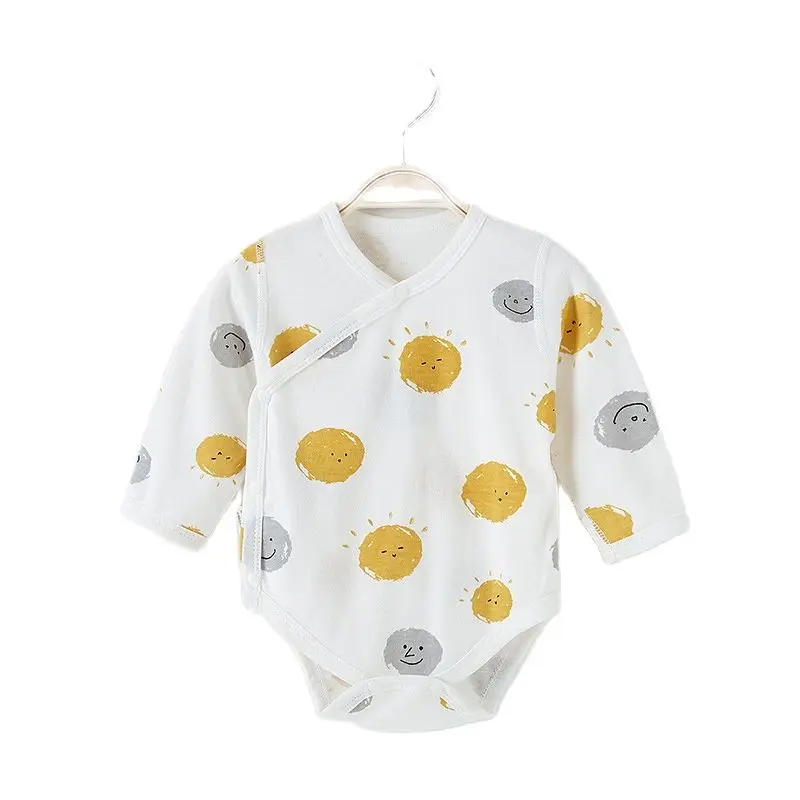 

Baby Boy Clothes Long Sleeve Bodysuit NewBorn Romper Toddle Girl V-Neck Cotton Spring Print Rompers One-piece Infant 0-24M