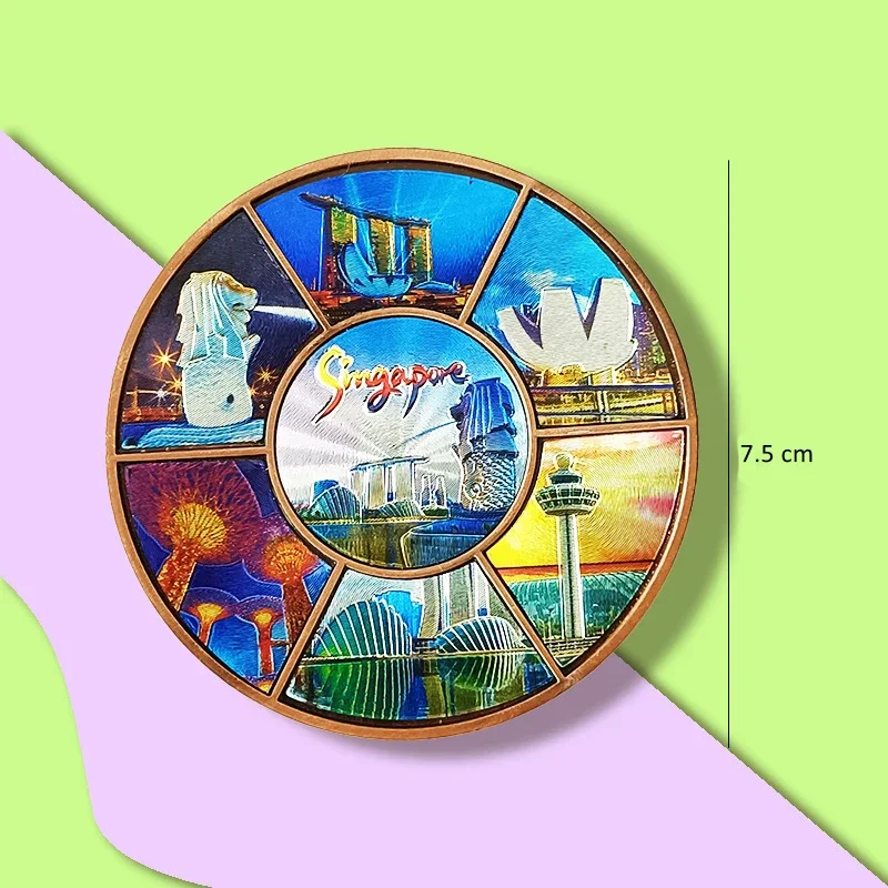 

Магниты для холодильника Америка и Сингапур