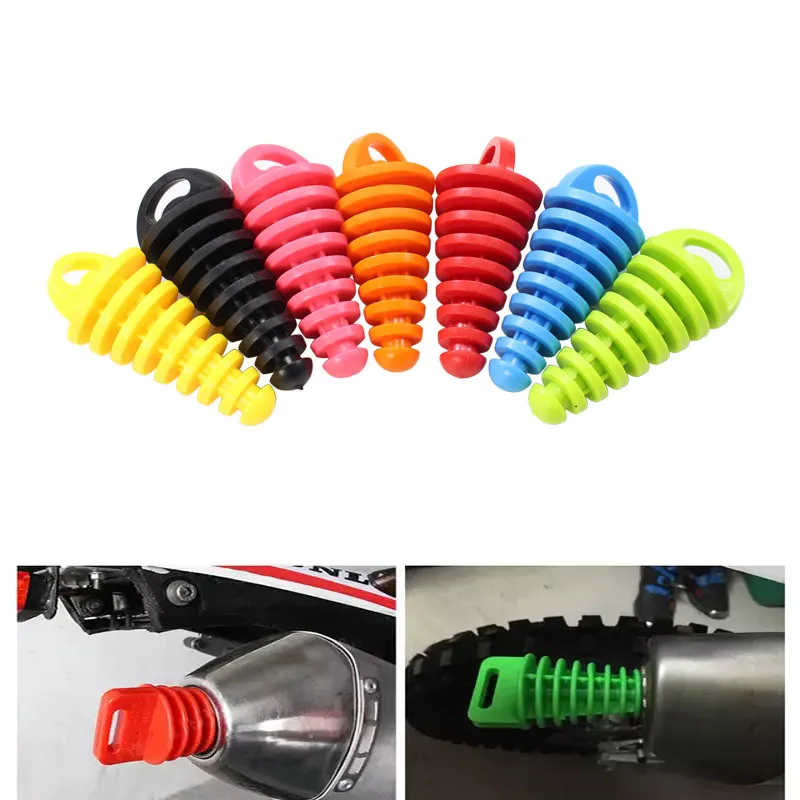 

1PC Exhaust Pipe Plug Motorcycle Motocross Tailpipe Rubber Air Bleeder Plug Exhaust Silencer Wash Plug Pipe Protector