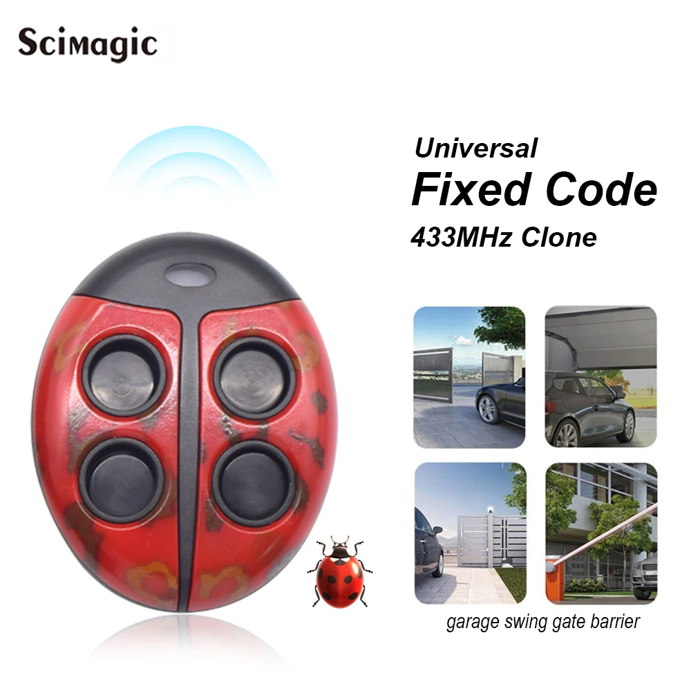 

Universal 433MHZ Remote Control Compatible All 433.92mhz Duplicator Clone Cloning Fixed Code Gate Door Opener For Garage Barrier