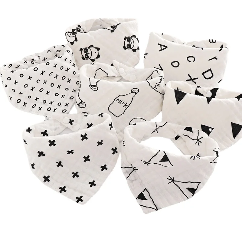 

Baby Bibs Gauze Muslin Baby Kids Bandana Feeding Burp Cloth Soft Newborn Infant Triangle Saliva Towel Baby Girl Boy Accessories