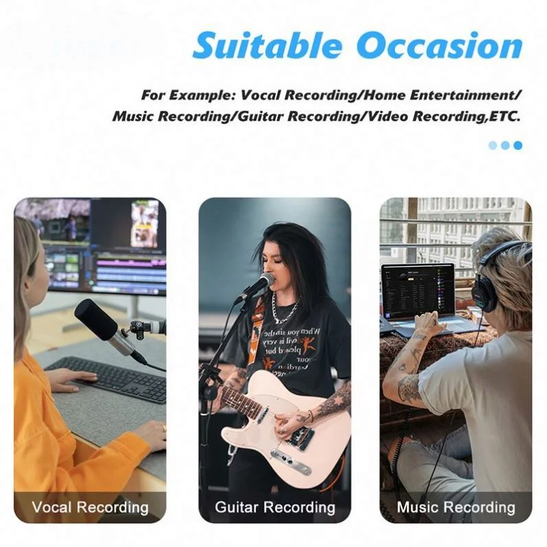 Для DAYMIC DM202 Профессиональный 2 входа выхода аудио интерфейс микшер с USB Мобильная