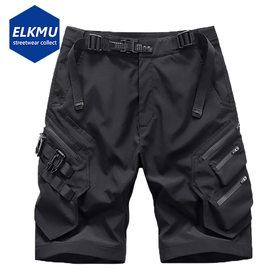 Techwear Cargo Shorts 2022 Men Hip Hop Streetwear Harajuku Shorts Multi Pockets Fashion Loose Summer Short Pants Trousers