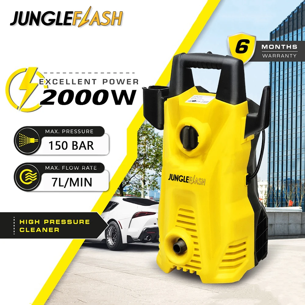 JUNGLEFLASH 2000W High Pressure Cleaner Water Jet Sprayer Cleaning Tools For Karcher K3 Car Wash Water Gun Garden Watering Gun