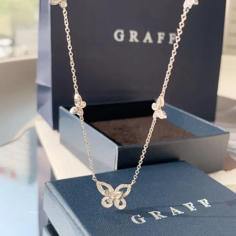 

Роскошная брендовая бижутерия Graff LONDON, высококачественное ожерелье из серебра 925 пробы с бабочкой Quintet для женщин, очаровательный подарок, высокое качество