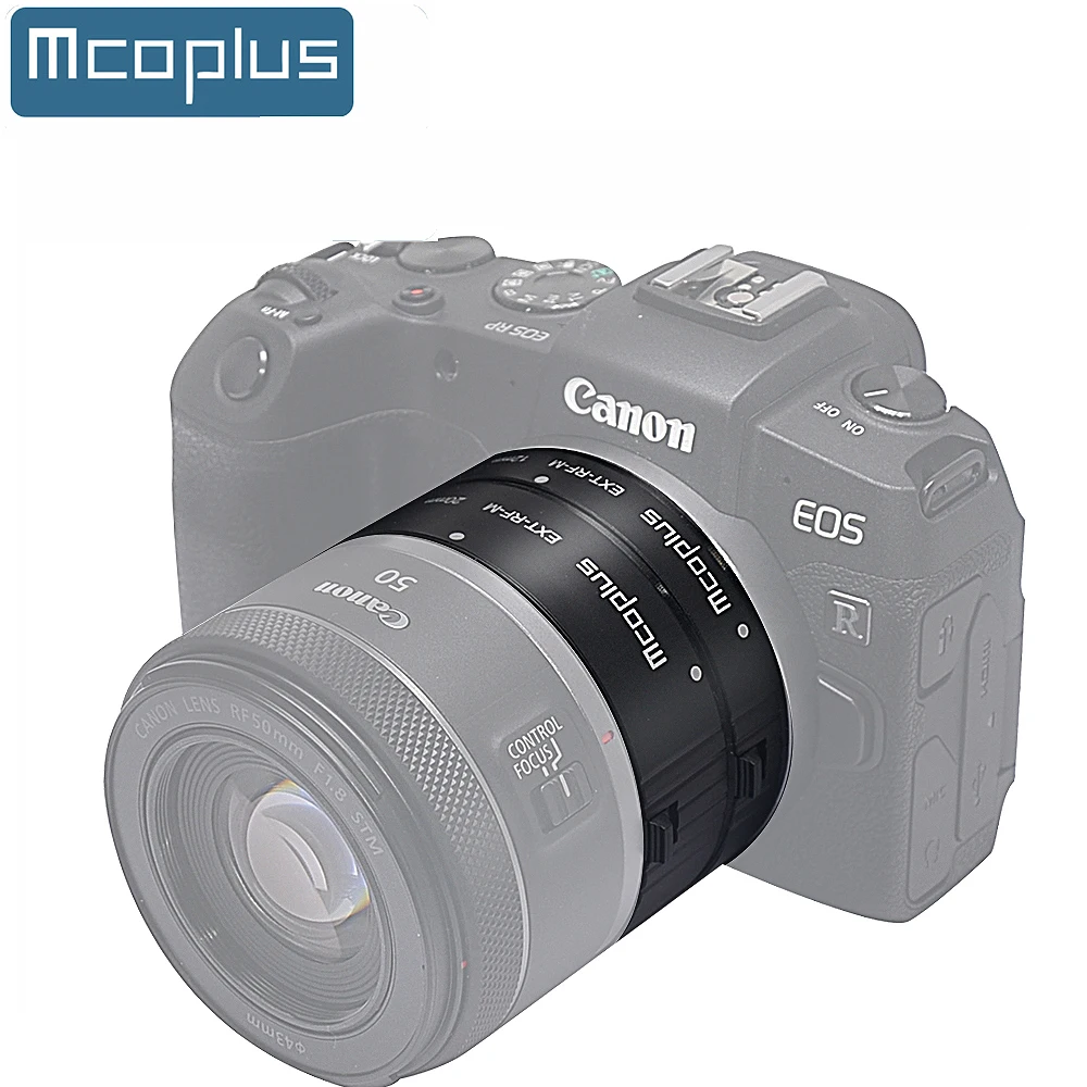 Фото Переходное кольцо-адаптер Mcoplus RF-Mount с автофокусом и макро-удлинителем для камер Canon EOS R RP R6 R5 R8 R6II R10 R7 R3 R5C R50 R100 №1