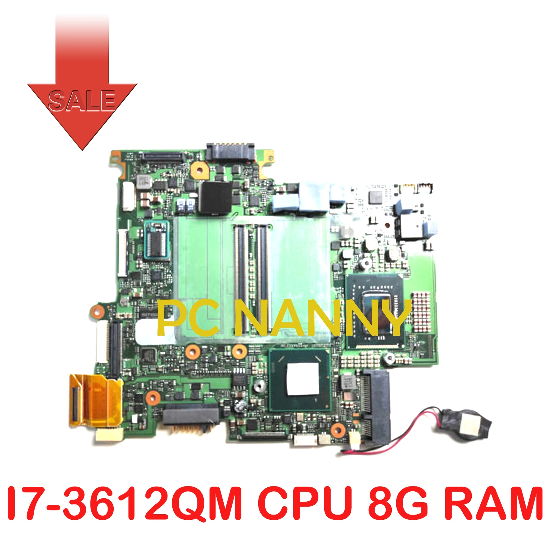 

PCNANNY для Sony Vaio SVZ131A2LM PCG-41311M SVZ131A материнская плата для ноутбука MBX-257 A1878499A I7-3612QM CPU 8G RAM