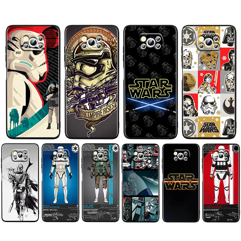 

Star Wars Battle Droid Soft Black Phone Case For Xiaomi Mi Poco X4 X3 NFC F4 F3 GT M5 M5s M4 M3 Pro C40 C3 5G Cover