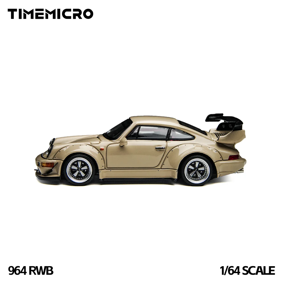 Коллекционная модель автомобиля TimeMicro1:64 RWB 964 бежевого цвета в подарочной коробке, литая из сплава, для коллекции и демонстрации (art.: 3920d962fcad2) - 3920d962fcad2