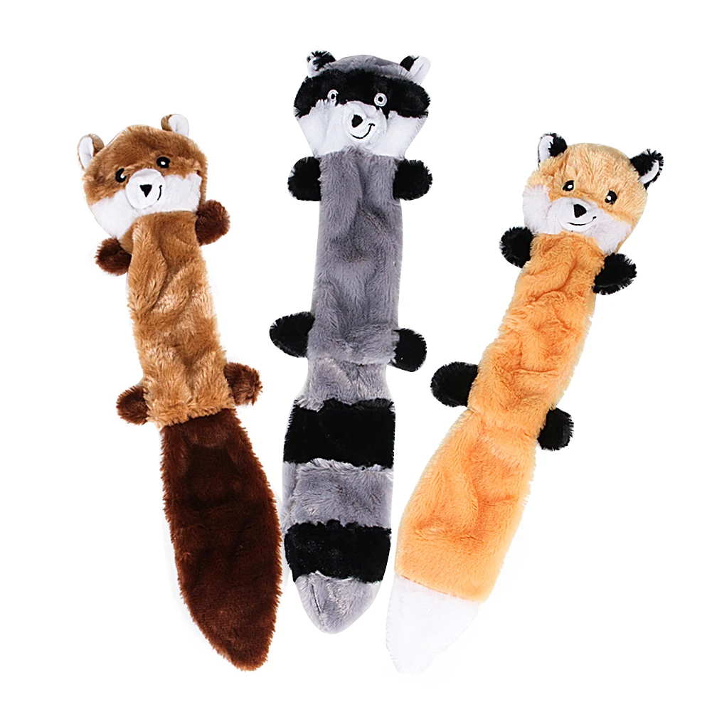 

3pcs Training Dog Squeaky Toy Durable Teeth Cleaning Gift Interactive Funny Home Bite Resistant Soft Plush Animal Stress Relief