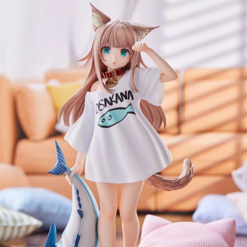 

Красивая фигурка молодой девушки, чистый белый Эльф, кошка, девушка, настоящая игрушка, кавайная коллекция, фигурка аниме для взрослых, новы...