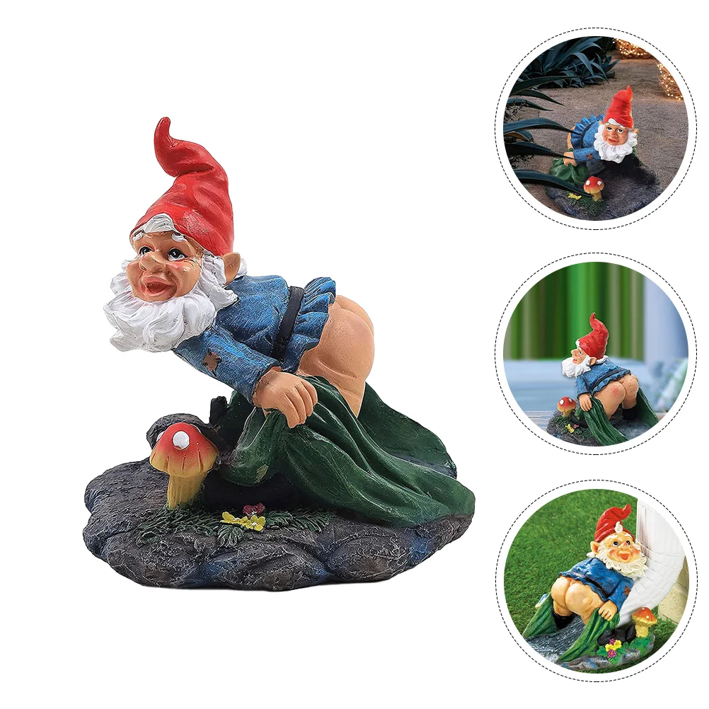 

Resin Garden Gnome Downspout Cover: Decorative Garden Gnome Statue Gutter Drain Spout for Holiday Garden Lawn Decor