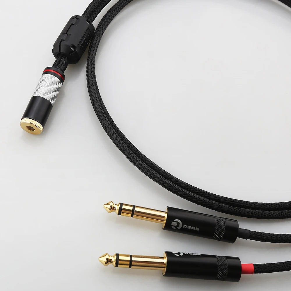 Кабель-адаптер HIFI для наушников: 4.4 мм (гнездо) балансный на двойной 6.35 мм TRS (гнездо)  Двойной 6.35 мм (гнездо) на 4.4 мм (гнездо) (art.: 3920d83f167dc) - 3920d83f167dc