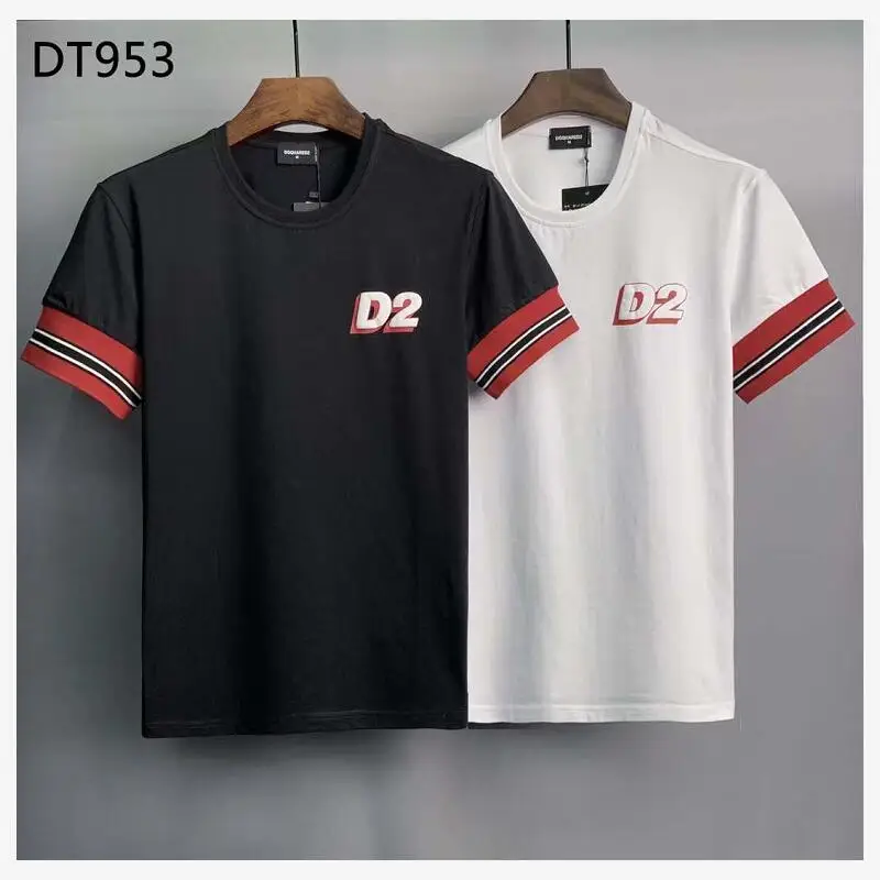 

2023 Dsquared2 Cotton Round Neck Short Sleeve Shirt Casual Men's Clothing Tops DT953
